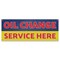Signmission Oil Change Service Here Banner Concession Stand Food Truck Single Sided B-30121 - alternate 1